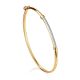 Crystal Encrusted Golden Bangle Bracelet, image 