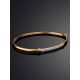 Crystal Encrusted Golden Bangle Bracelet, image , picture 2