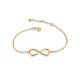 Golden Chain Bracelet With Infinity Symbol, image 