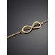 Golden Chain Bracelet With Infinity Symbol, image , picture 2
