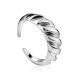 Twisted Design Silver Adjustable Ring The ICONIC, Ring Size: Adjustable, image 