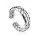 Textured Silver Band Ring The Liquid, Ring Size: Adjustable, image 