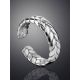 Textured Silver Band Ring The Liquid, Ring Size: Adjustable, image , picture 2
