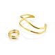 Coil Design Gold Plated Silver Ring The CONIC, Ring Size: Adjustable, image , picture 4