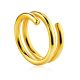Coil Design Gold Plated Silver Ring The CONIC, Ring Size: Adjustable, image 
