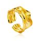 Textured Gold Plated Silver Adjustable Ring The Liquid, Ring Size: Adjustable, image 