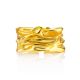 Textured Gold Plated Silver Adjustable Ring The Liquid, Ring Size: Adjustable, image , picture 3
