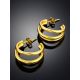 Gold Plated Silver Half Hoop Earrings The ICONIC, image , picture 2