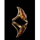 Refined Golden Ring With Cognac Amber, Ring Size: 8 / 18, image , picture 2