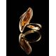 Refined Golden Ring With Cognac Amber, Ring Size: 5.5 / 16, image , picture 4