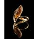 Refined Golden Ring With Cognac Amber, Ring Size: 8 / 18, image , picture 4