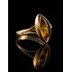 Leaf Cut Amber Ring In Gold The Sophia, Ring Size: 6.5 / 17, image , picture 5