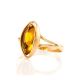 Leaf Cut Amber Ring In Gold The Sophia, Ring Size: 9 / 19, image , picture 4