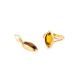 Leaf Cut Amber Ring In Gold The Sophia, Ring Size: 6.5 / 17, image , picture 6