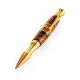 Designer Wooden Ball Pen With Baltic Amber, image 