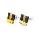 Wooden Cufflinks With Amber The Indonesia, image 