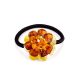 Hair Tie With Natural Amber Flower, image 