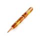 Handcrafted Birch Wood Ball Pen With Amber Stone, image 