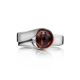 Оригинальное кольцо «Лея» из серебра и коньячного янтаря, Ring Size: 13 / 22, image , picture 3