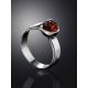 Оригинальное кольцо «Лея» из серебра и коньячного янтаря, Ring Size: 11.5 / 21, image , picture 2