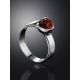 Оригинальное кольцо «Лея» из серебра и коньячного янтаря, Ring Size: 13 / 22, image , picture 2