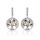 Fabulous Silver Amber Earrings The Tree of Life, image 