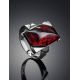 Яркое необычное кольцо из серебра и формованного янтаря «Генезис» 18, Ring Size: 13 / 22, image , picture 2