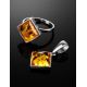 Silver Adjustable Ring With Lemon Amber The Ovation, Ring Size: Adjustable, image , picture 6