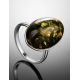 Silver Amber Adjustable Ring The Goji, Ring Size: Adjustable, image , picture 2