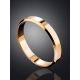 High Polished Stone Less Golden Ring, Ring Size: 6 / 16.5, image , picture 2