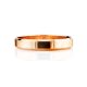 High Polished Stone Less Golden Ring, Ring Size: 6 / 16.5, image , picture 3