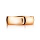 Wide Shank Golden Ring Without Stones, Ring Size: 9 / 19, image , picture 3