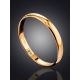 Glossy Stoneless Golden Ring, Ring Size: 6 / 16.5, image , picture 2