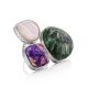 Voluptuous Silver Ring With Natural Stones Bella Terra, Ring Size: 9 / 19, image 
