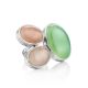 Designer Silver Cocktail Ring With Multicolor Stones Bella Terra, Ring Size: 7 / 17.5, image 