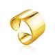 Bold Gold Plated Silver Stoneless Ring The ICONIC, Ring Size: Adjustable, image 