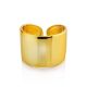 Bold Gold Plated Silver Stoneless Ring The ICONIC, Ring Size: Adjustable, image , picture 4