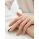 Laced Golden Band Ring With Crystals, Ring Size: 8 / 18, image , picture 3