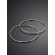 Lightweight White Gold Hoop Earrings, image , picture 2