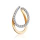 Double Loop Design Gold Crystal Pendant, image , picture 3