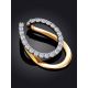 Double Loop Design Gold Crystal Pendant, image , picture 2