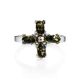 Stylish Cross Motif Silver Amber Ring The Supreme, Ring Size: 6 / 16.5, image , picture 3
