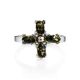 Stylish Cross Motif Silver Amber Ring The Supreme, Ring Size: 5.5 / 16, image , picture 3