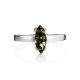 Minimalist Design Silver Amber Ring, Ring Size: 5 / 15.5, image , picture 3