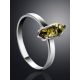 Minimalist Design Silver Amber Ring, Ring Size: 10 / 20, image , picture 2