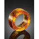 Engraved Amber Band Ring The Magma, Ring Size: 8 / 18, image , picture 2
