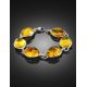 Link Amber Bracelet In Sterling Silver With Inclusions The Clio, image , picture 2
