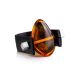 Designer Unisex Ring With Genuine Amber The Grunge, Ring Size: 13 / 22, image , picture 3