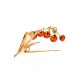 Gold Plated Floral Brooch With Amber And Enamel, image , picture 3