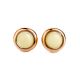 Charming Gold-Plated Studs With Honey Amber The Berry, image , picture 3